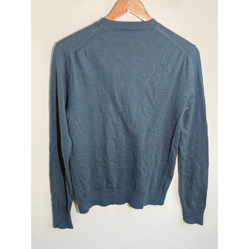 Banana Republic Merino Wool Sweater Mens Small Blue Teal Crew Neck Pullover Knit - Picture 2 of 3